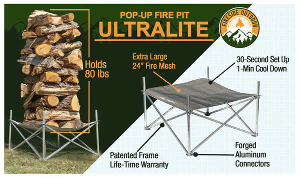 Fireside Outdoor Pop-Up Fire Pit 24