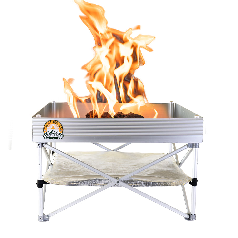 Pop-Up Fire Pit + Heat Shield (Bonus Pack) – Fireside Outdoor