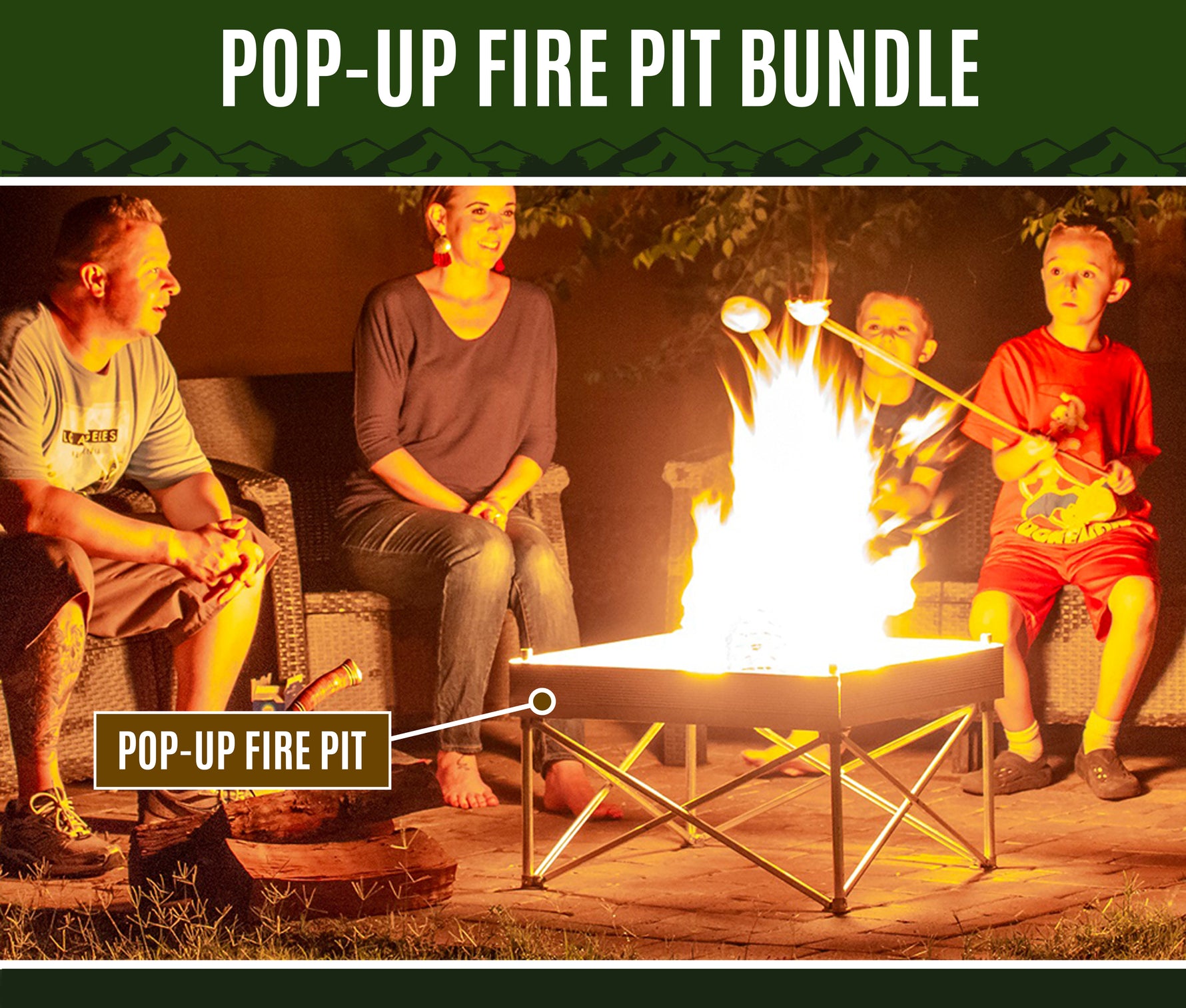 Pop-Up Fire Pit and Heat Shield Kit – Fireside Outdoor