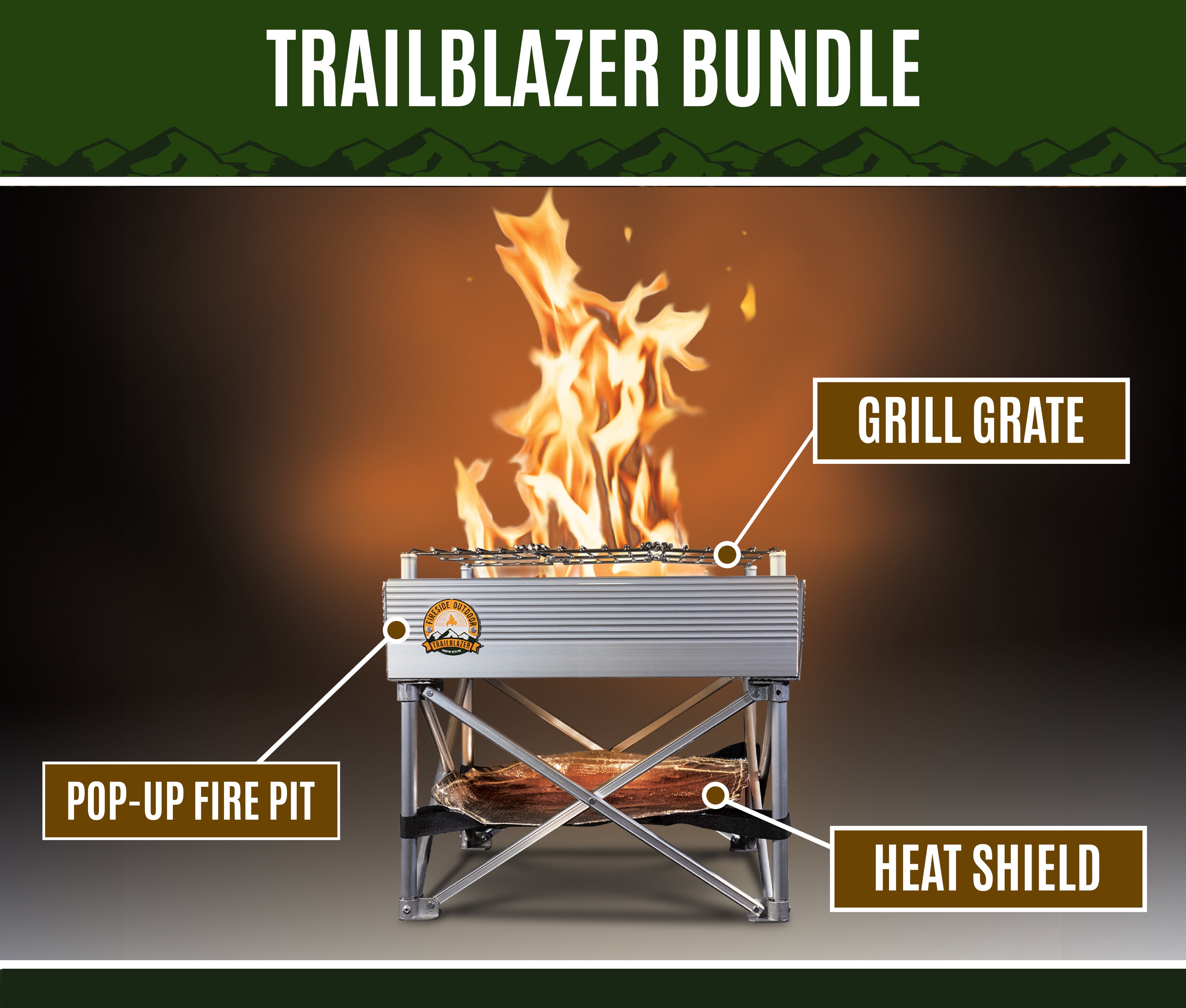 Pop-Up Fire Pit and Heat Shield Kit – Fireside Outdoor