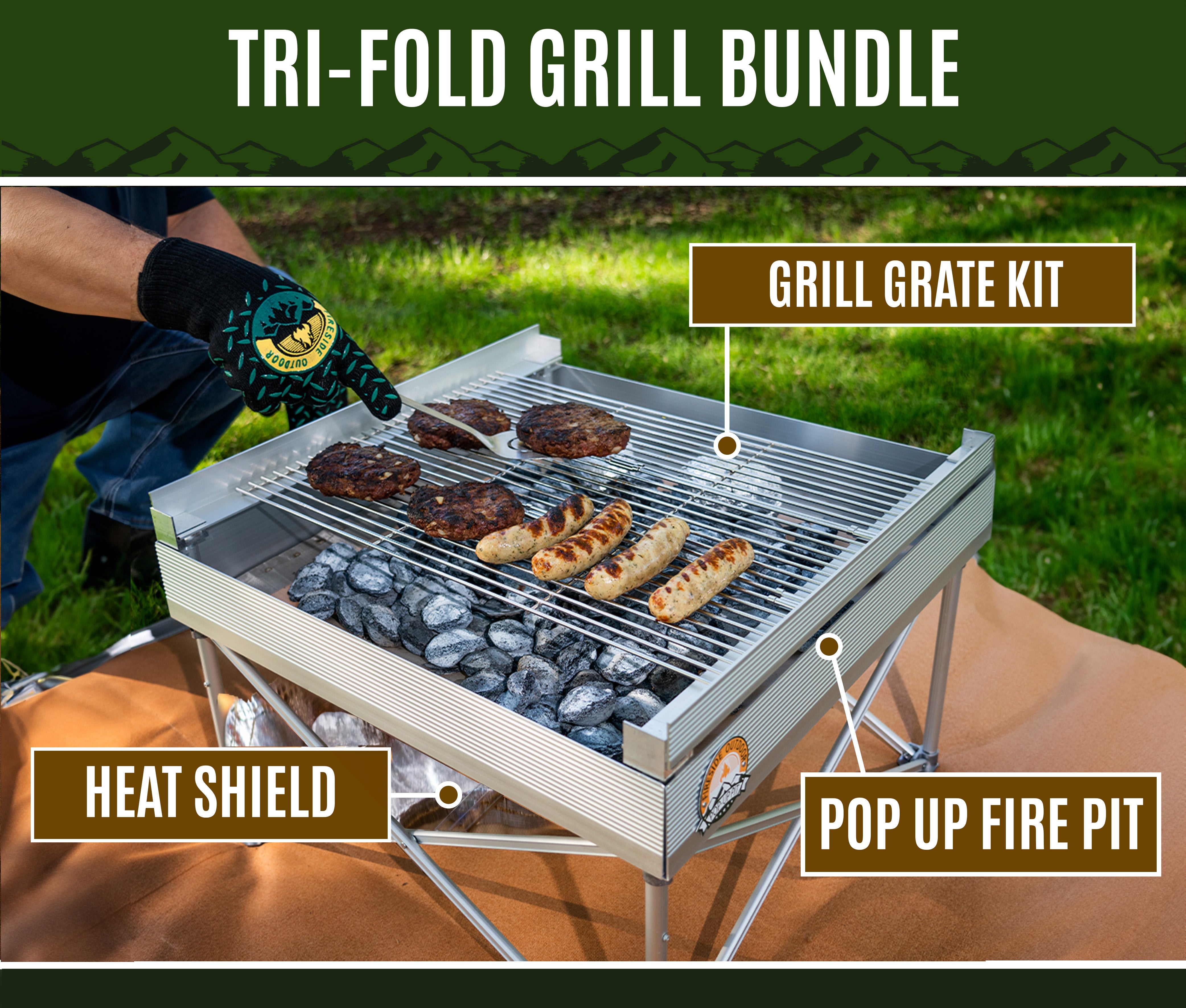 Pop-Up Fire Pit and Heat Shield Kit – Fireside Outdoor