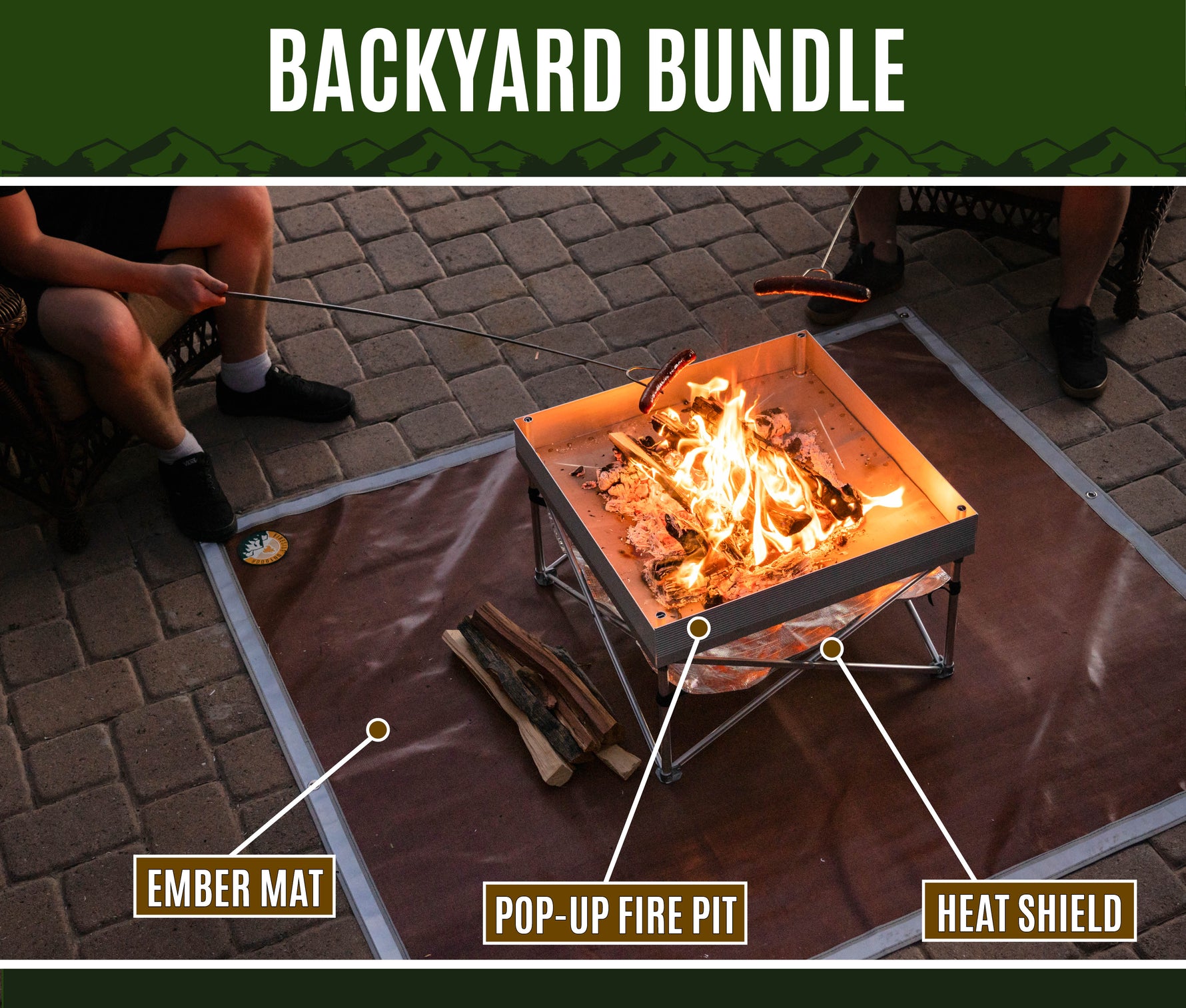 Pop-Up Fire Pit and Heat Shield Kit – Fireside Outdoor